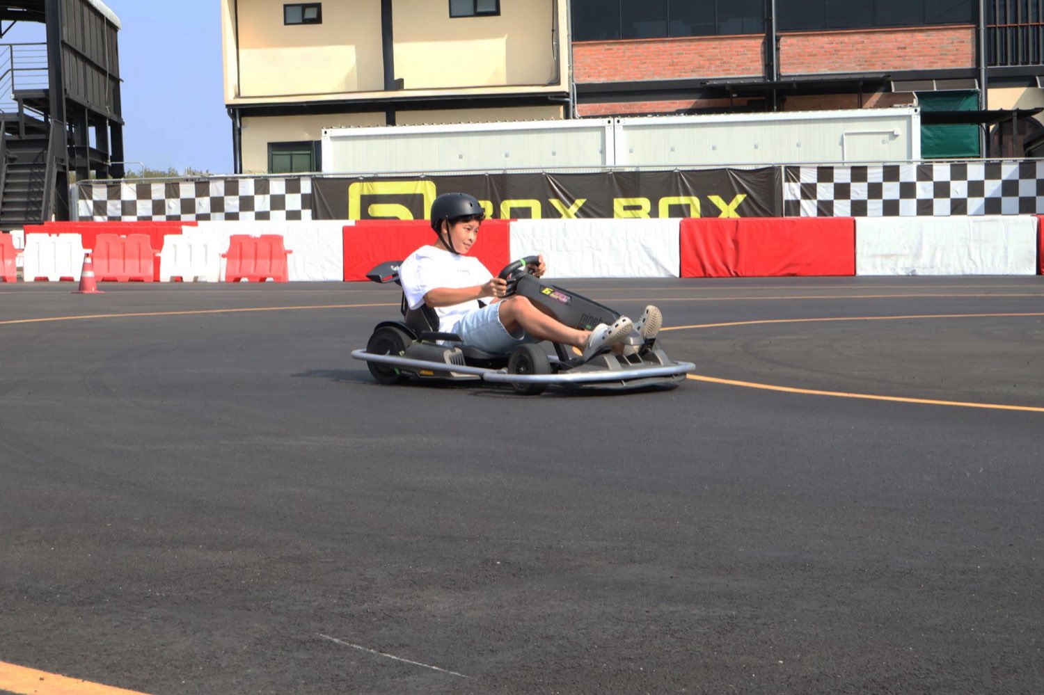 Corporate team building go-kart racing